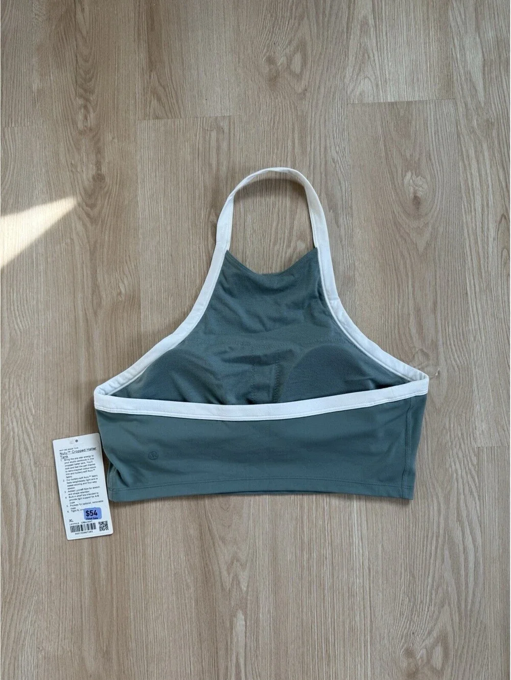 Lululemon Nulu Cropped Halter Tank Top Size X-Large Light Support Athleisure